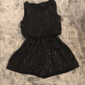 Romeo & Juliet Black beaded short jumpsuit.